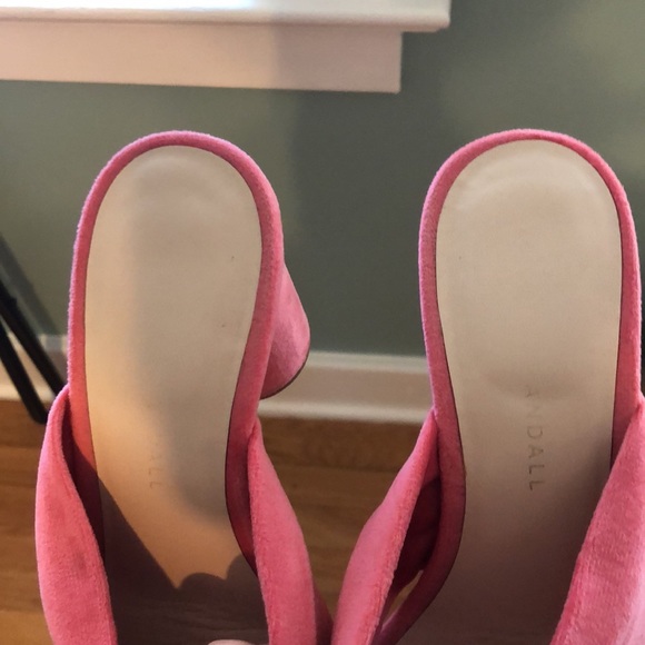 Loeffler Randall Pink Coco Knotted Velvet Heels - Picture 6 of 6